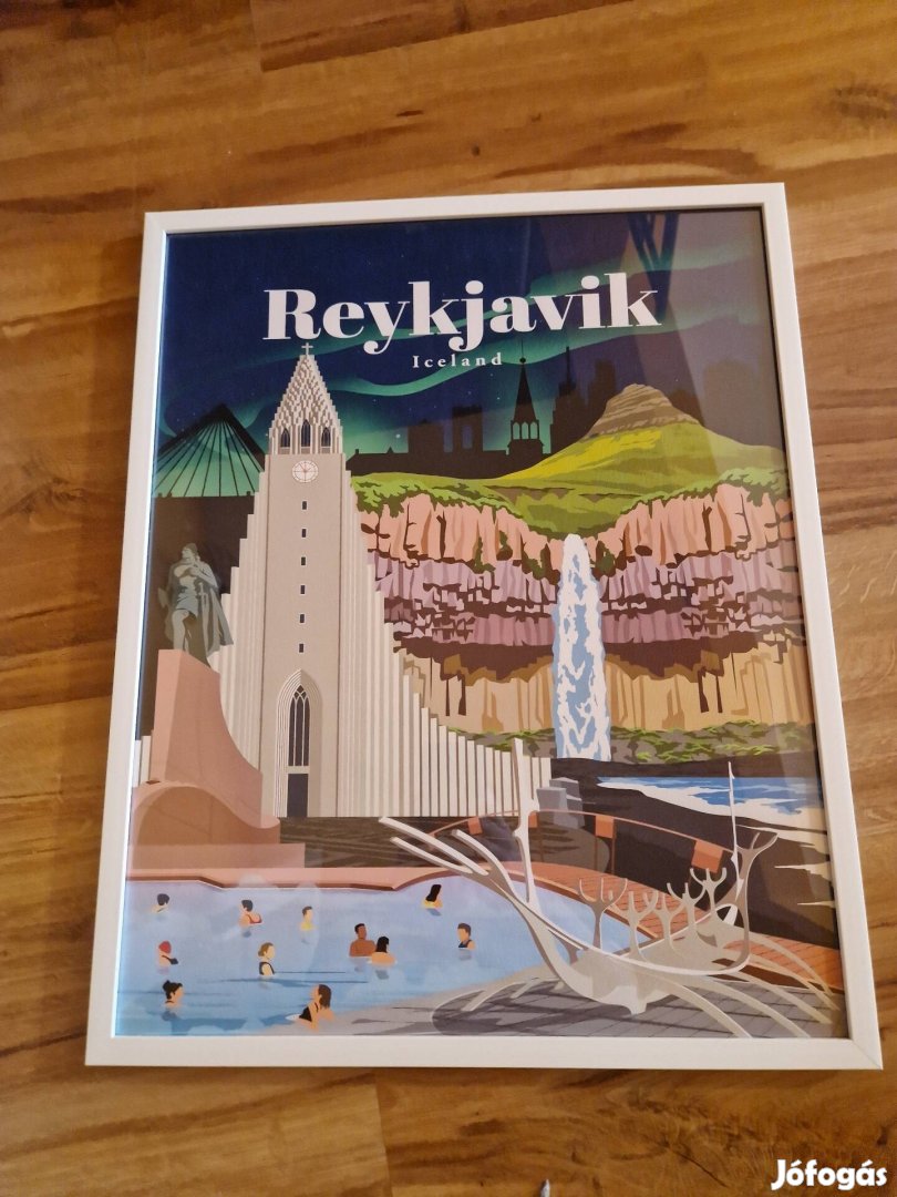 eladó izlandi vaszonkép jysk kerettel 40x50 cm