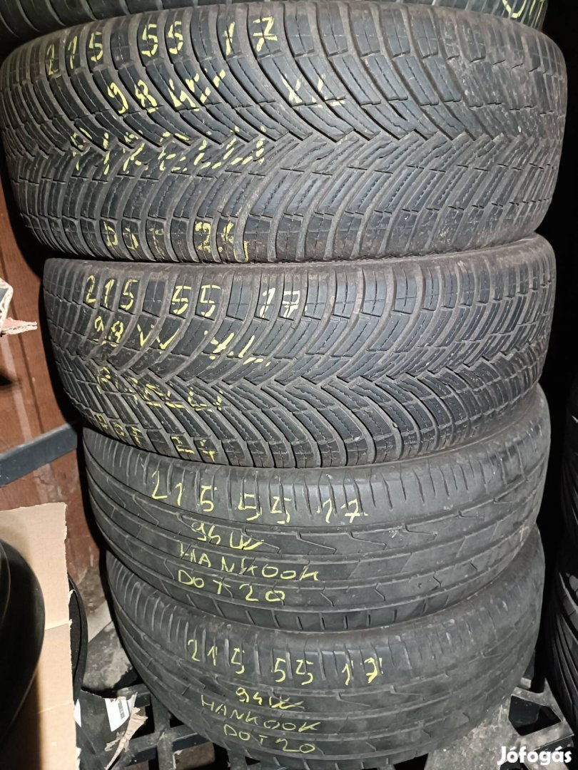 eladó nyári 215/55 R17 gumik Hankook, Pirelli 