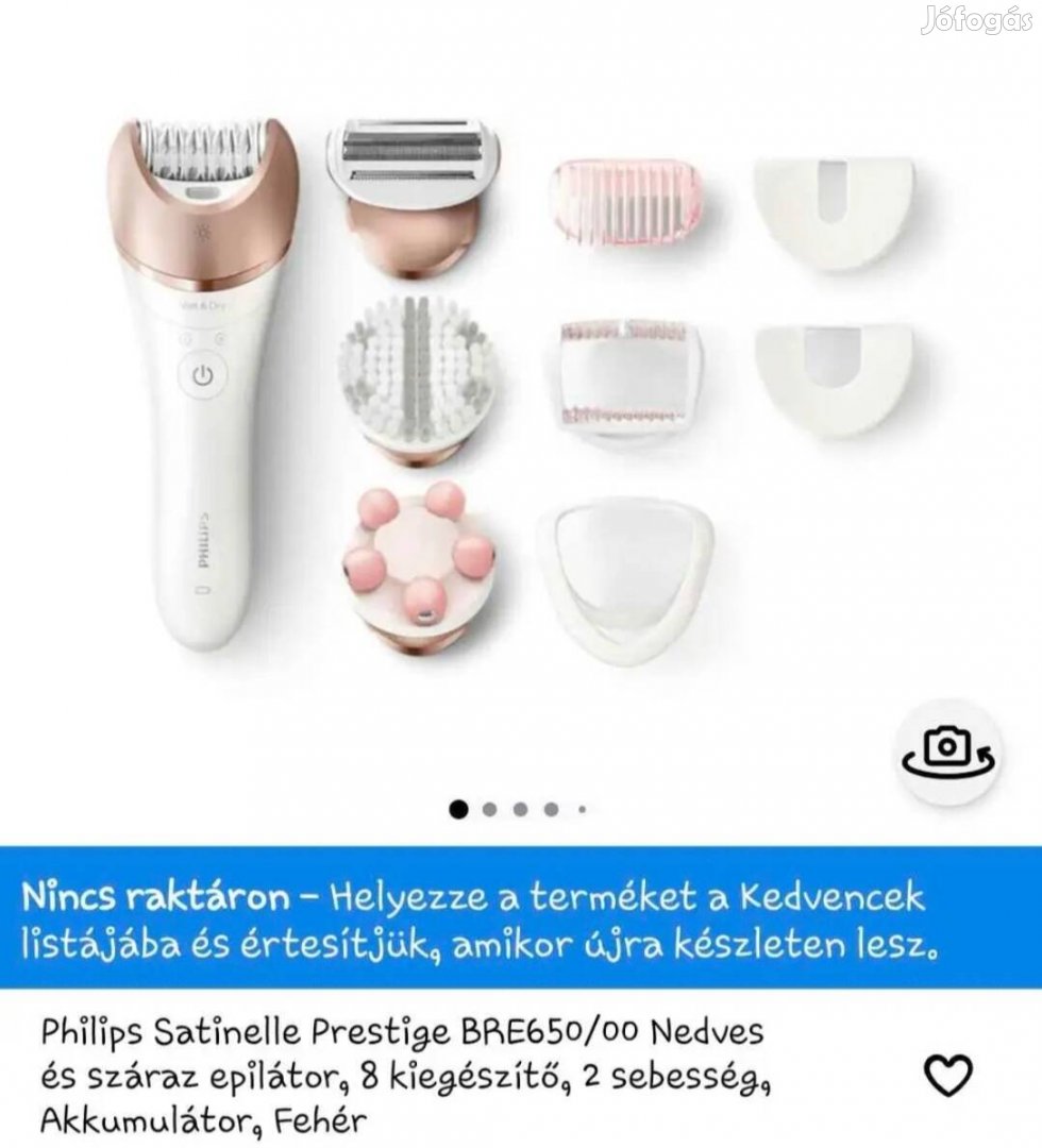 elado philips szaraz es nedves vezetek nelkuli epilator