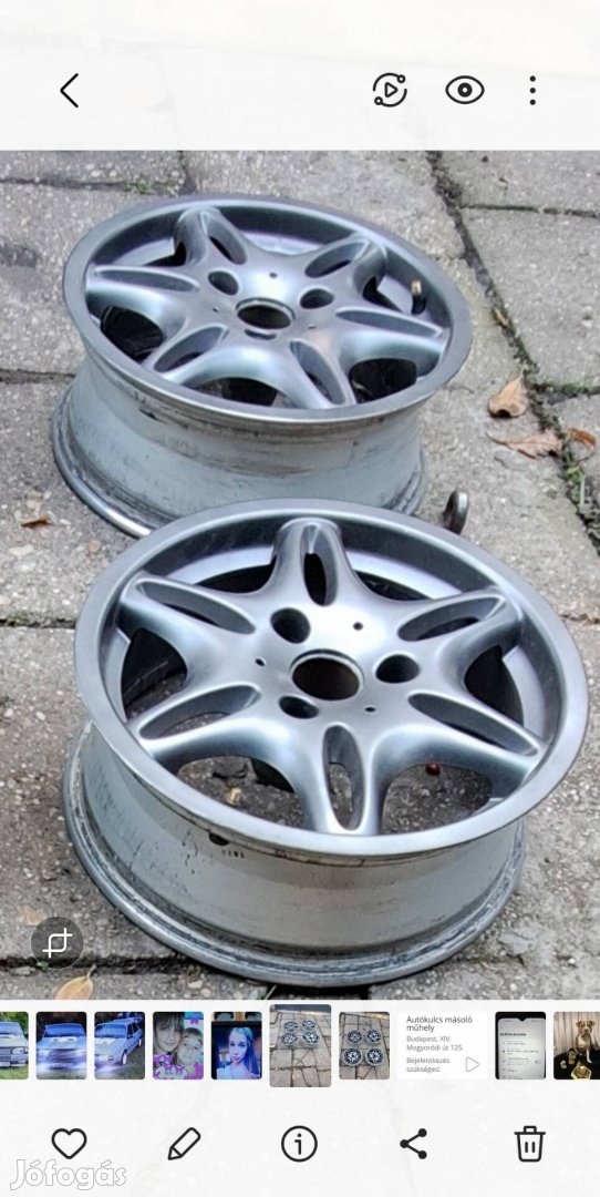 eladó smart fortwo 3x112 alufelni R15 szett 