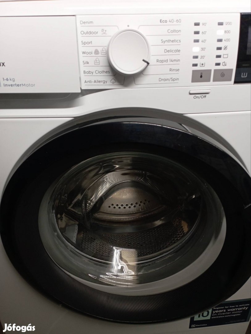 electrolux digital inverter elöltöltős mosógép keskeny 6kg