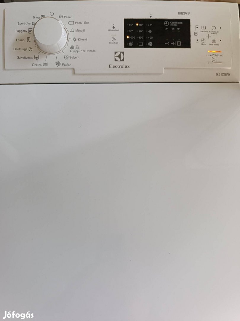 electrolux felültöltős mosógép 6 kg 1000 rpm