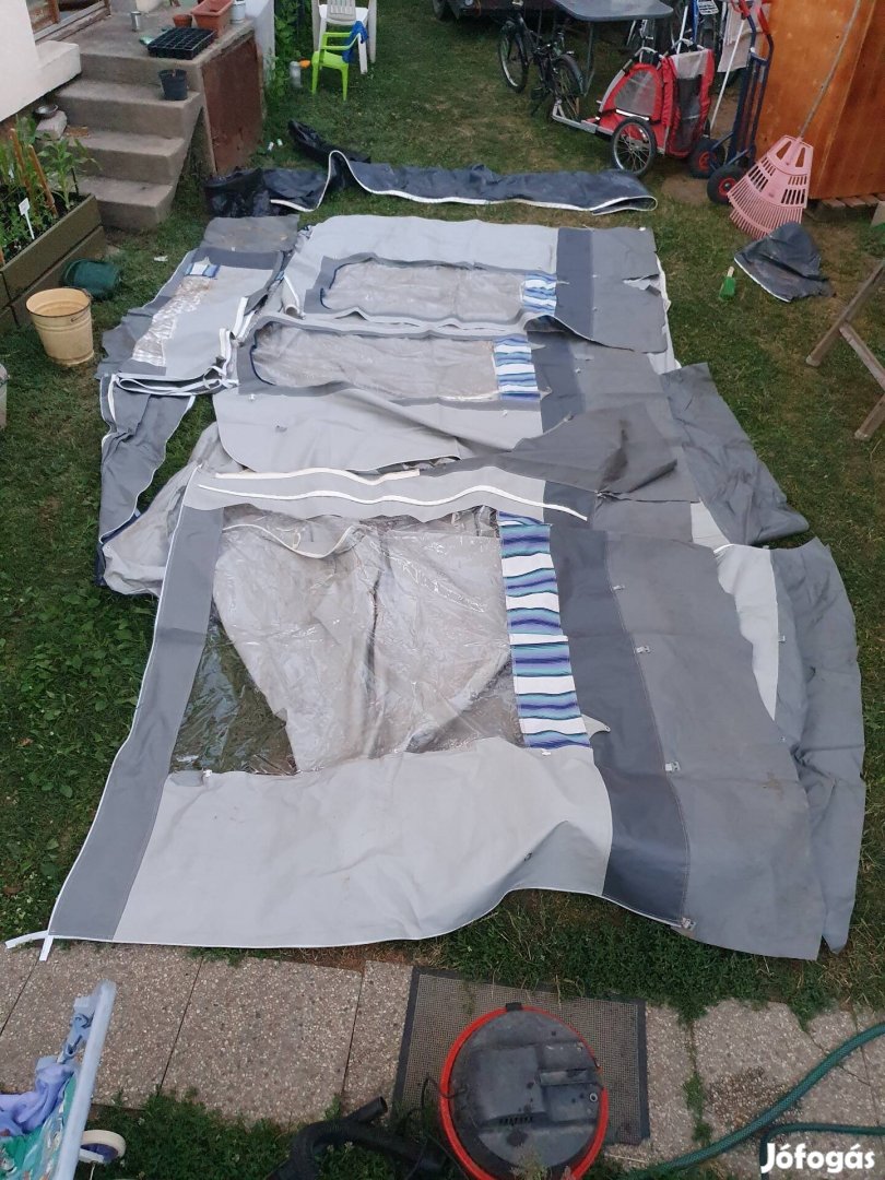 elősátor 4m lakókocsi ra konyhával ponyva takaró 
