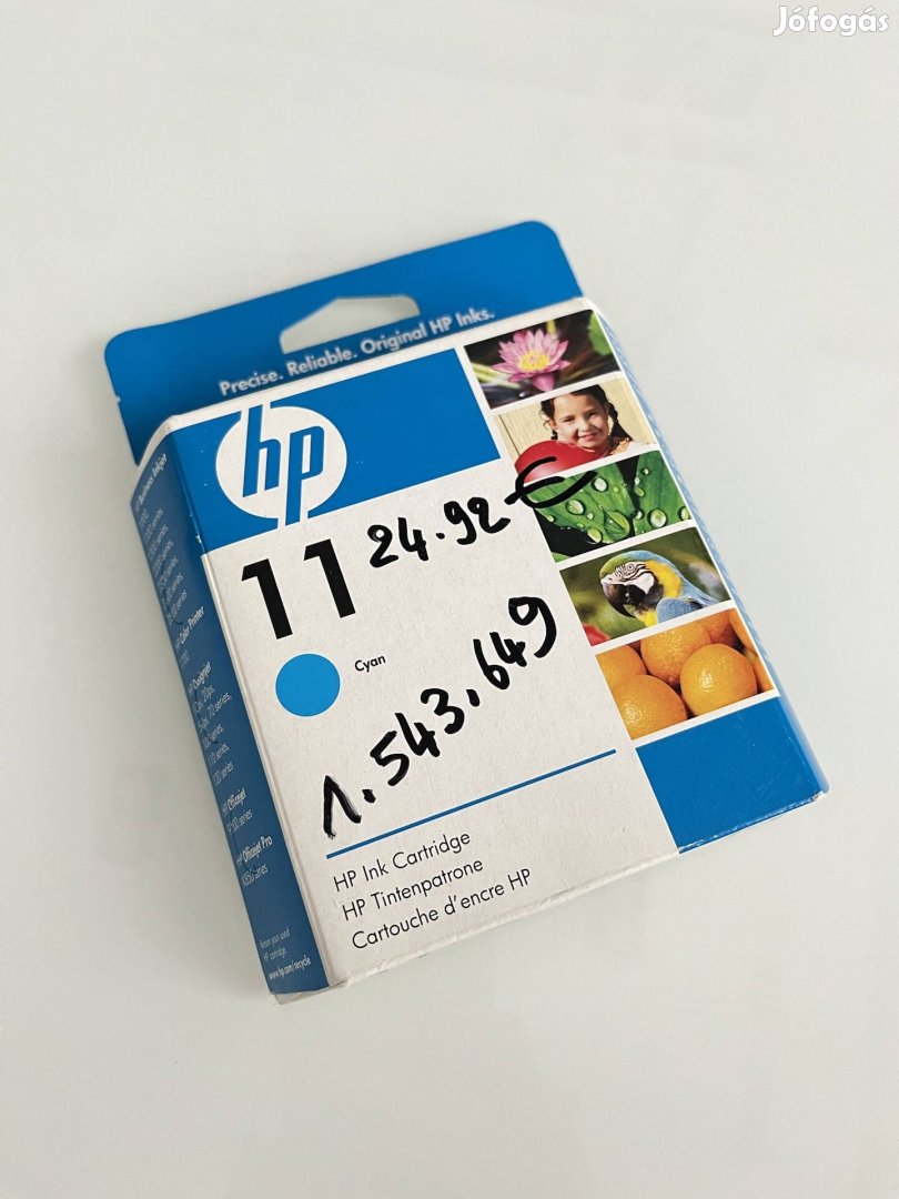 eredeti, bontatlan tintapatron HP 11 kék
