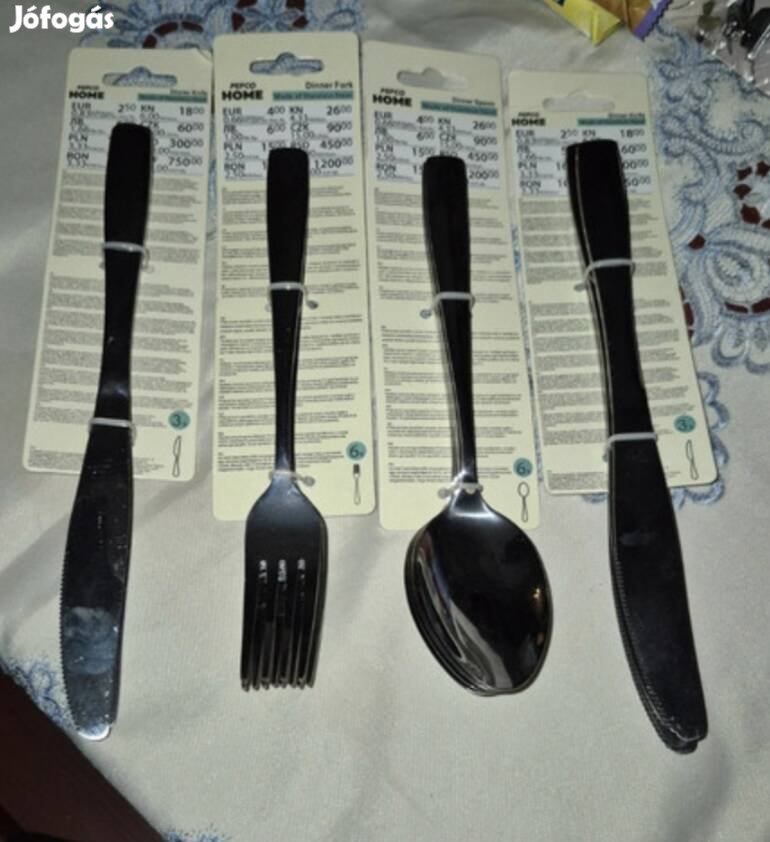 evőeszközök, új állapotban
