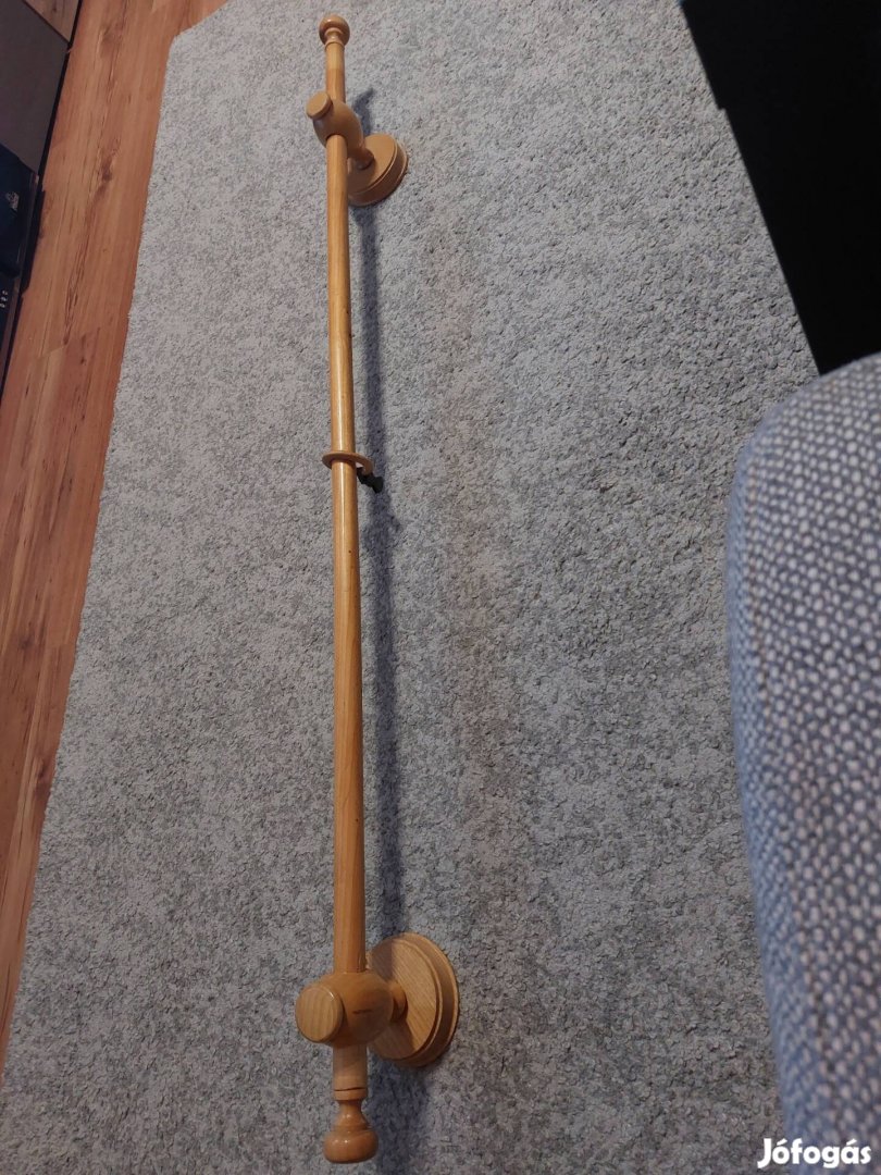 fa függöny karnis 140 cm hosszú karikák nélkül eladó