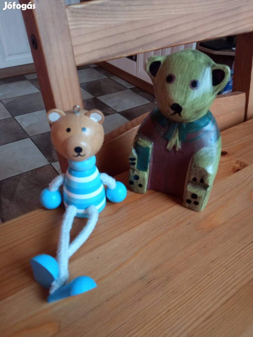 fa maci, mackó, medve, 2 db, együtt
