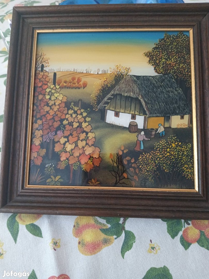 falusi táj festmény jó