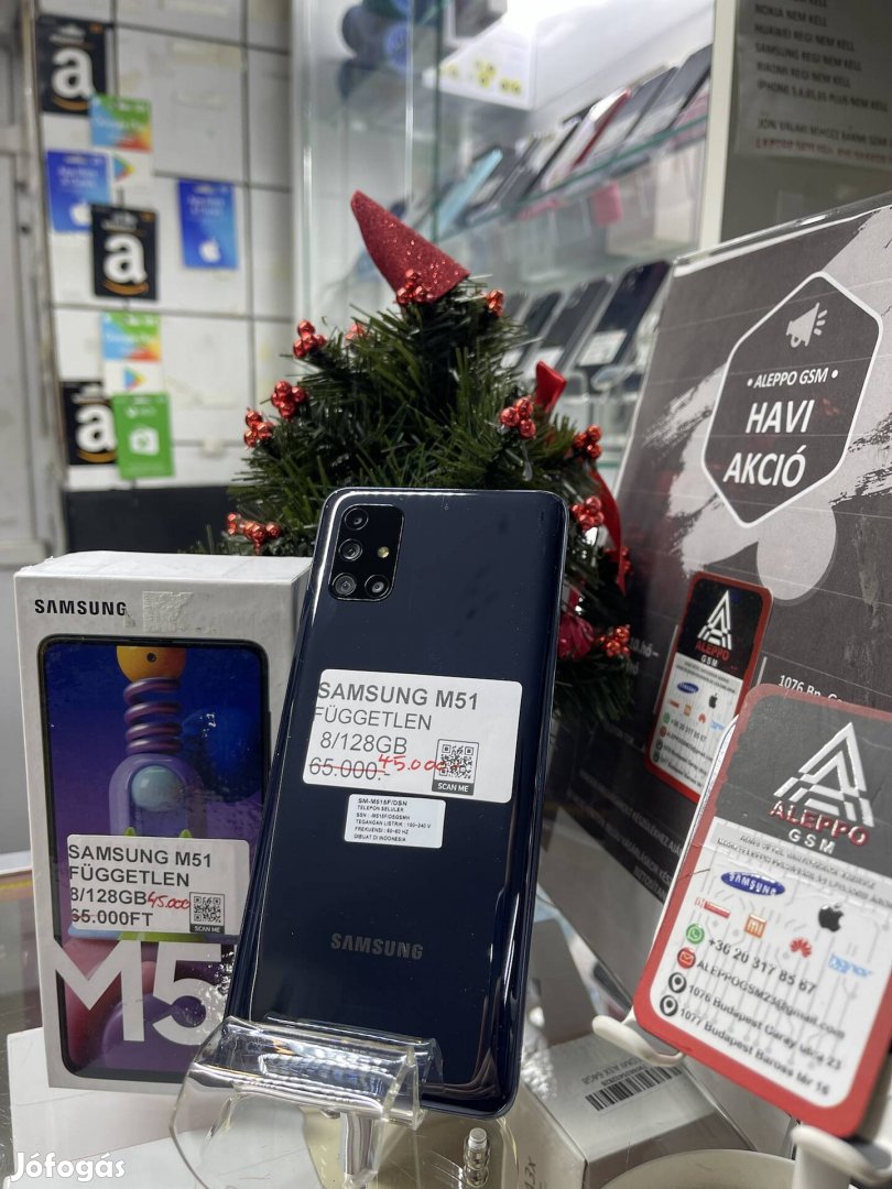 felbontott Samsung M51 8/128GB Új!