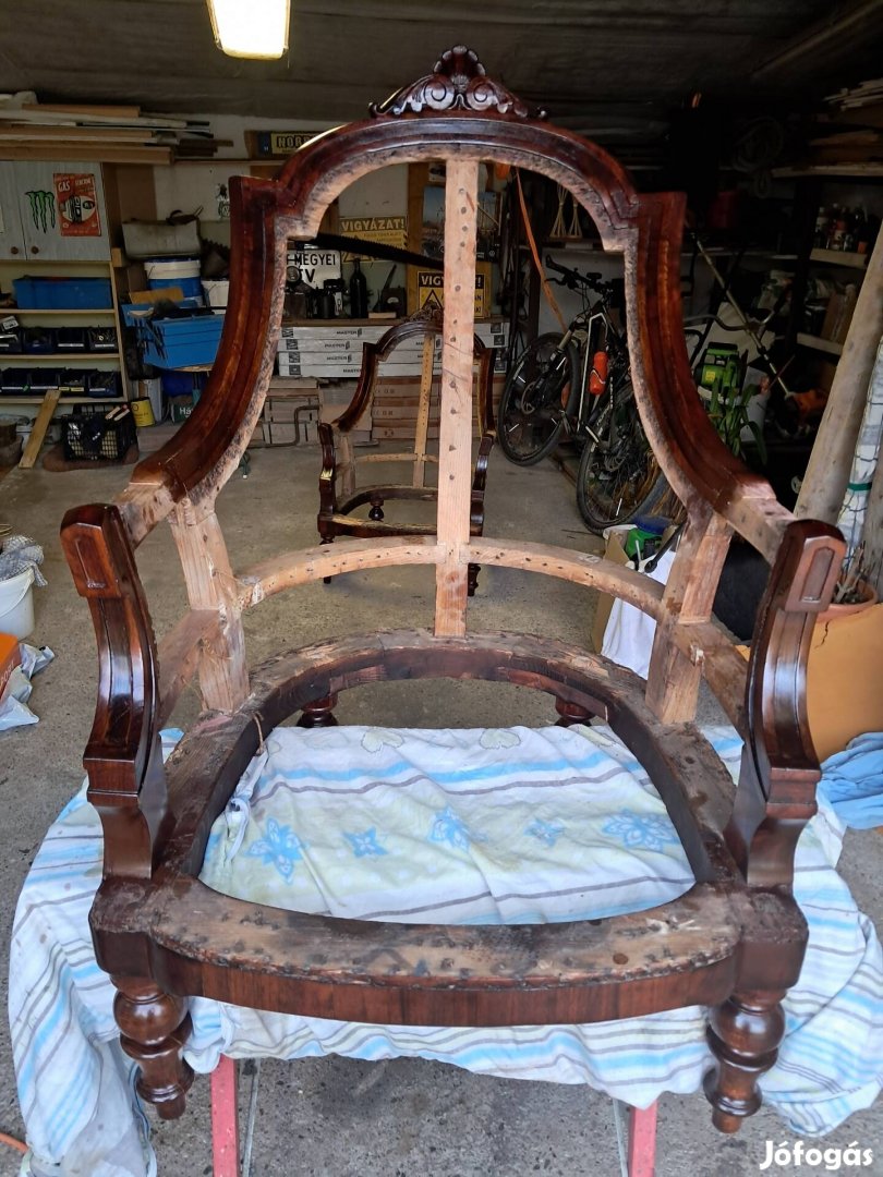 felújított ónémet fotelváz