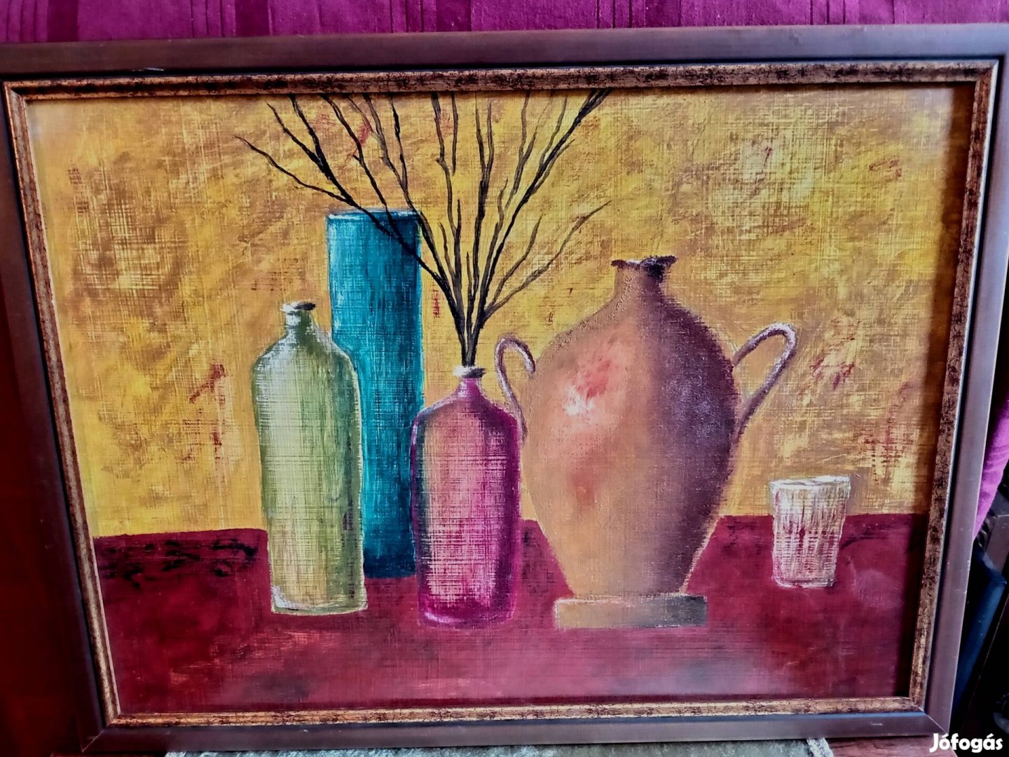 festmény csendélet farost tempera