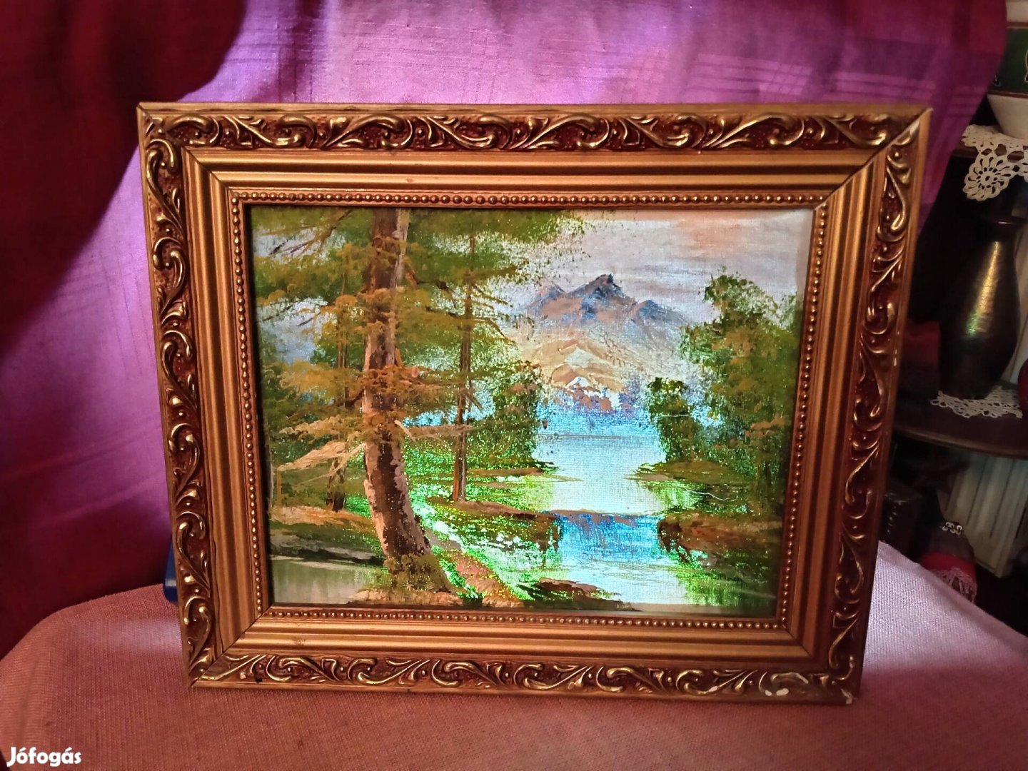 festmény eladó tájkép keretben