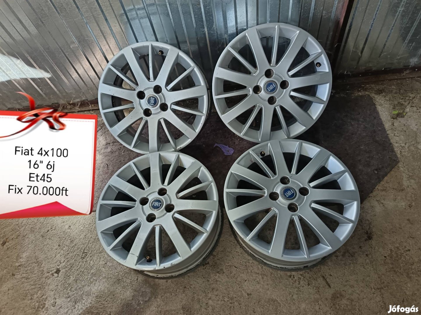 fiat grande/ evo punto 4x100 16 col alufelni szett 