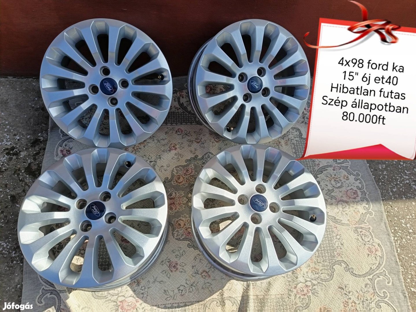 ford ka 4x98 15col alufelni szett 