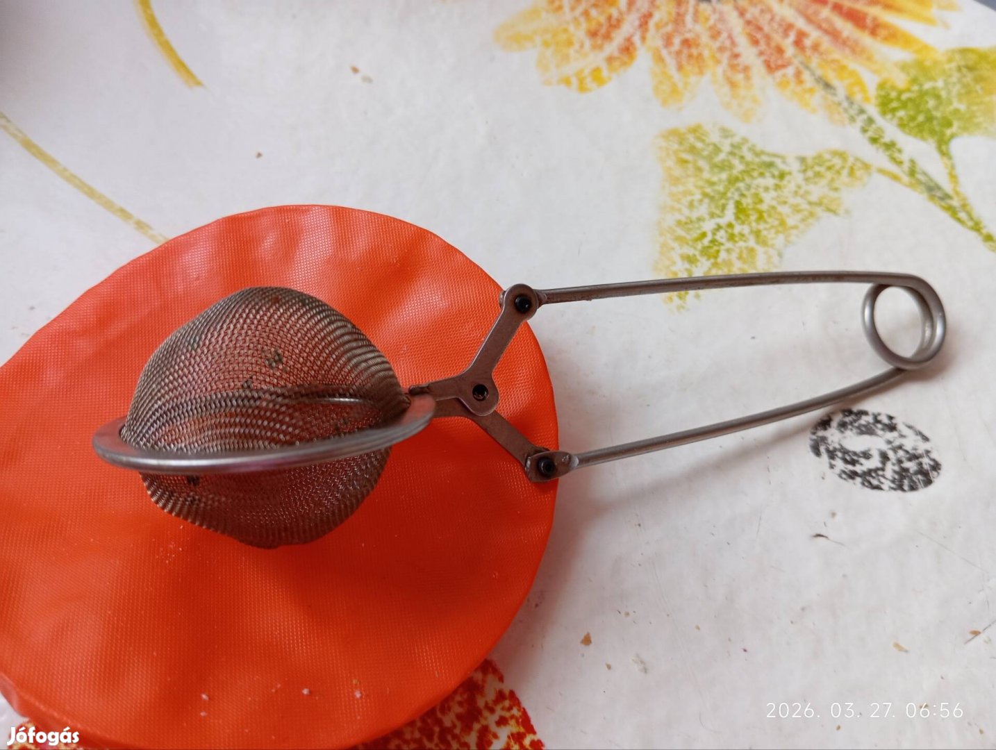 fűszertartó,teafű tartó. Inox. használt