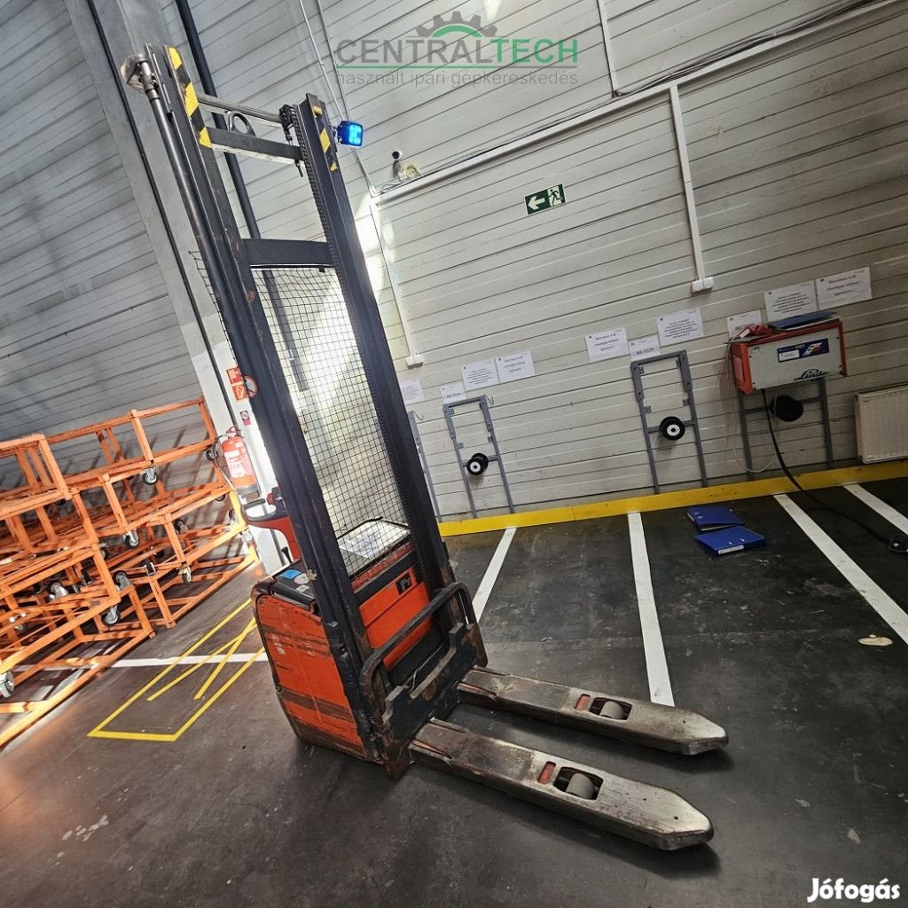 gyalogkiséretü targonca LINDE L14  magasemelésű 1,4t teher 4,7m emmag