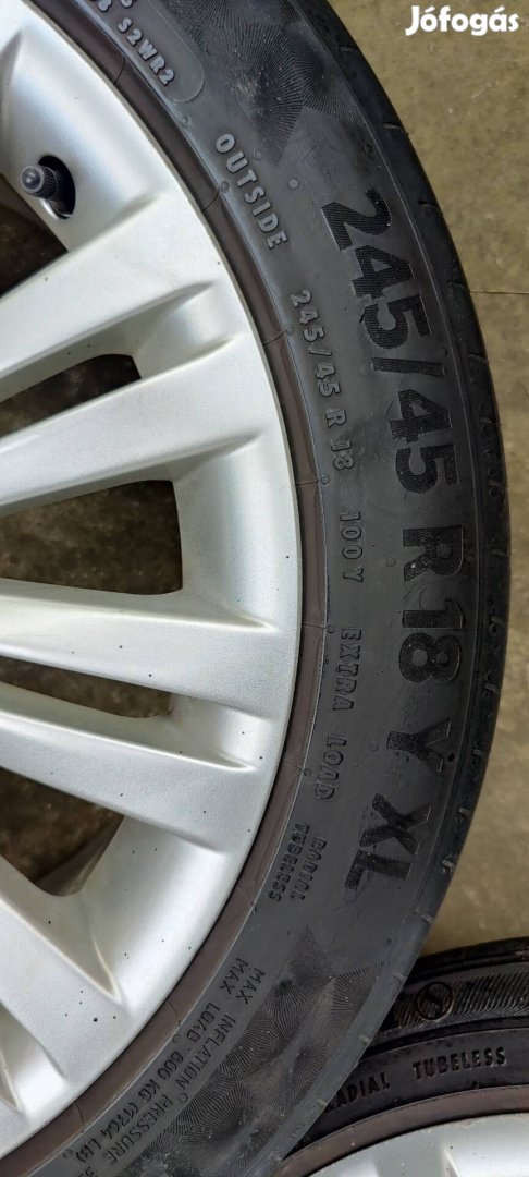 gyári opel Insignia alufelni, Continental nyári gumikkal 245/45/18