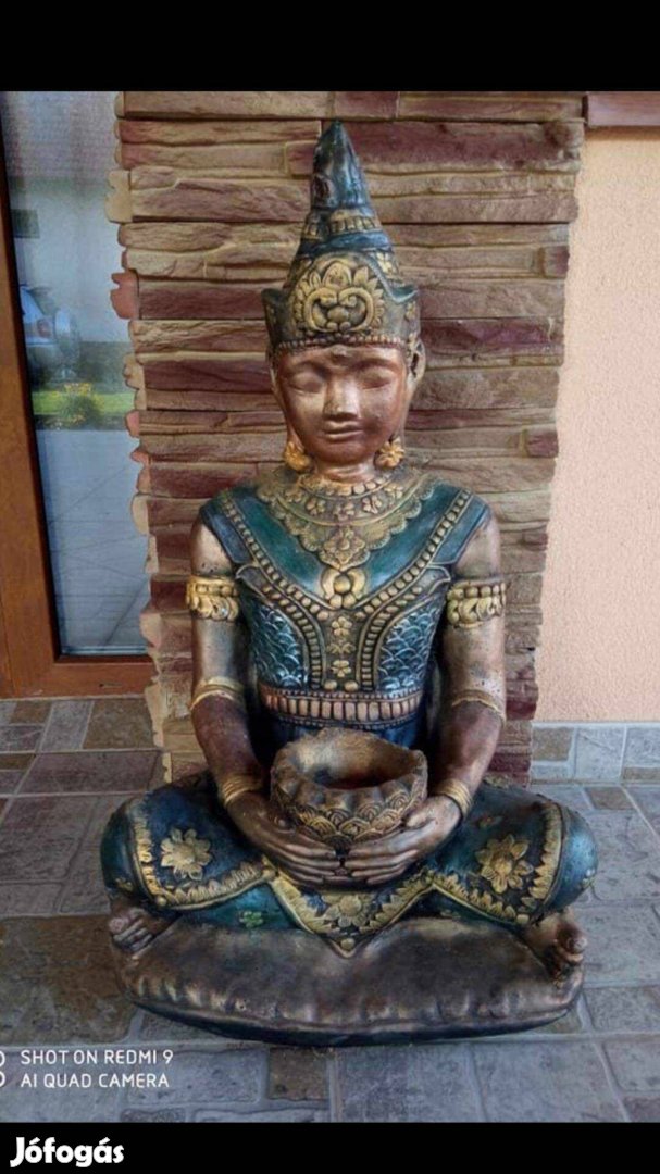 gyertya tartós ülő Buddha szobor 