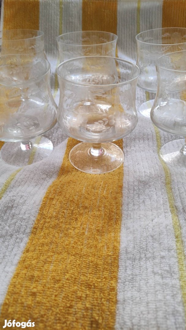 hat darabos pezsgős pohár készlet