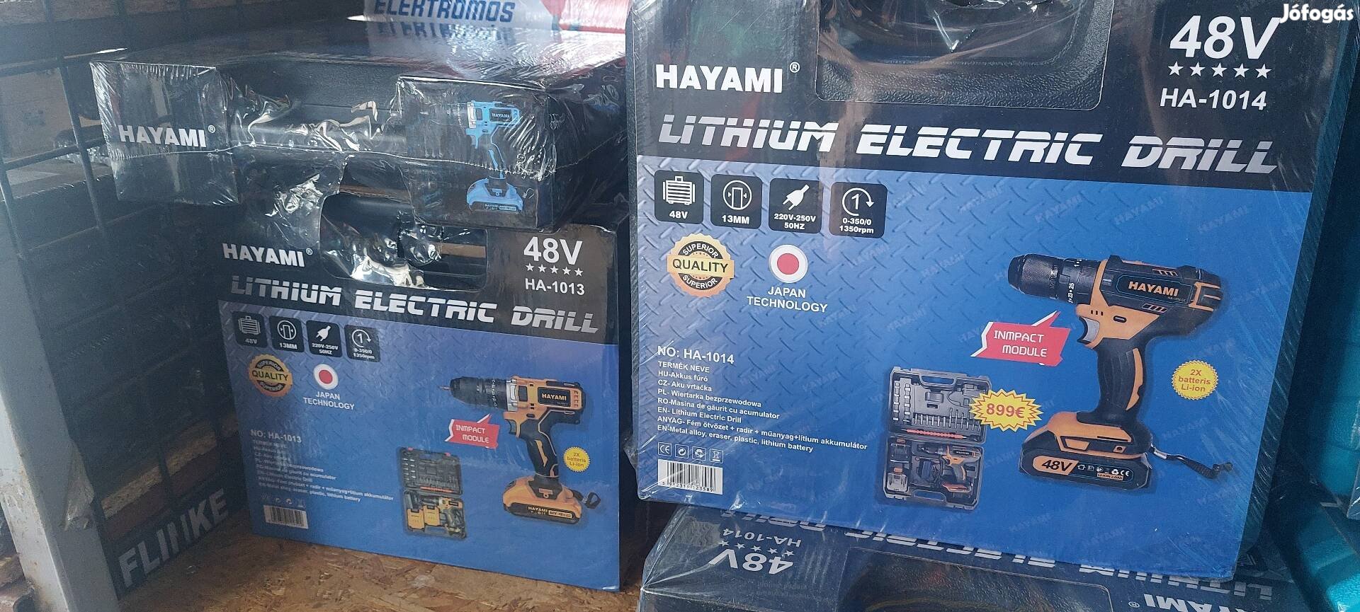 hayami fúró 2 akku +1töltő