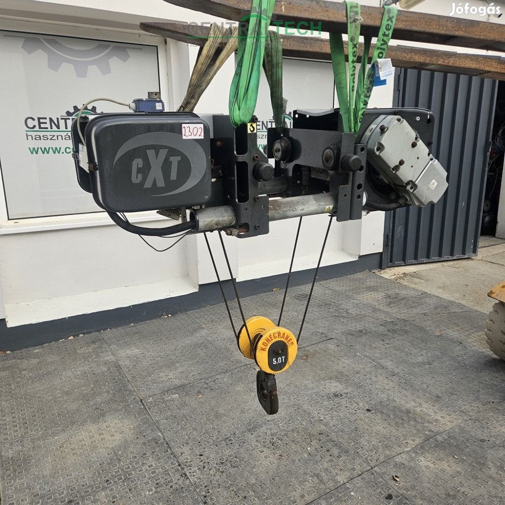 híddaru futómacska drótköteles daru emelő 5000Kg Konecranes CXT400