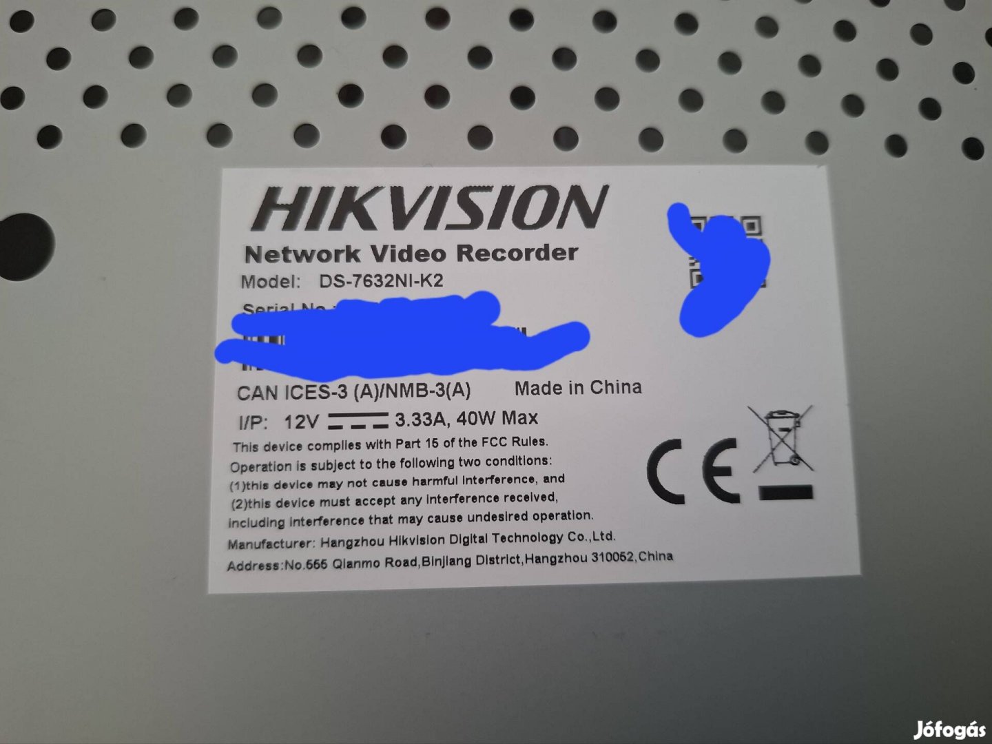 hikvision nvr ds-7632ni-k2 dvr kamera központ