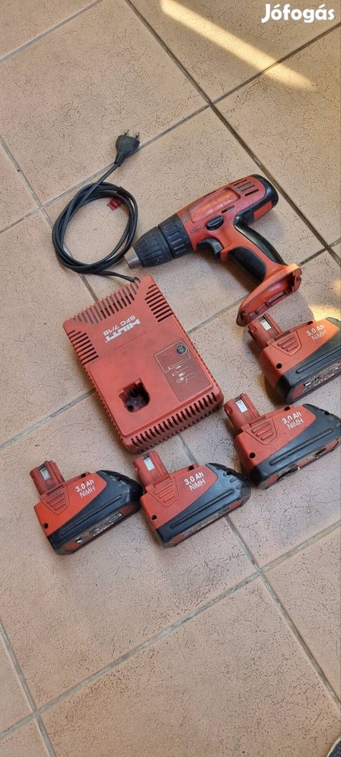 hilti SF121A akkumulátoros fúró + 4db akku 