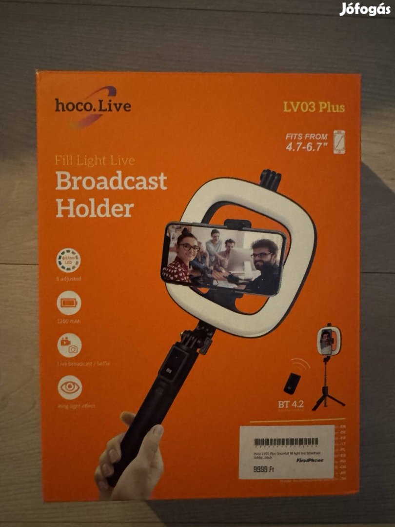 hoco live LED-es kameraállvány, új