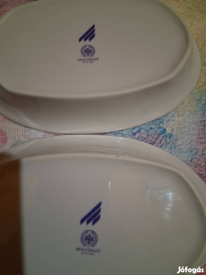 hollóházi porcelán tálka 4db 1 porcelán pohár