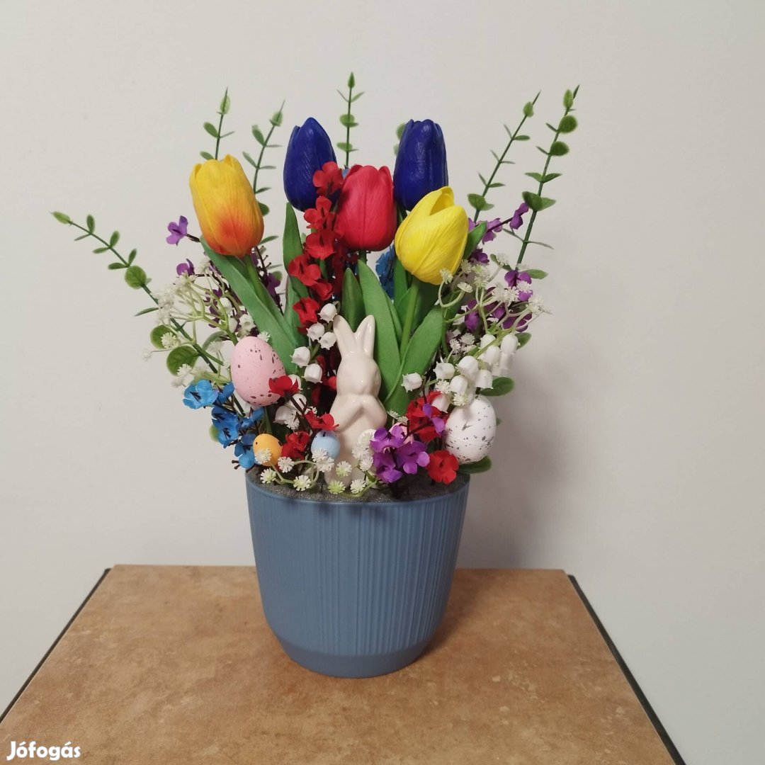 húsvéti asztali dekoráció