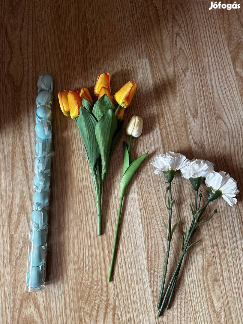 husvéti dekoráció csomag (tulipán, szegfű, tojás)