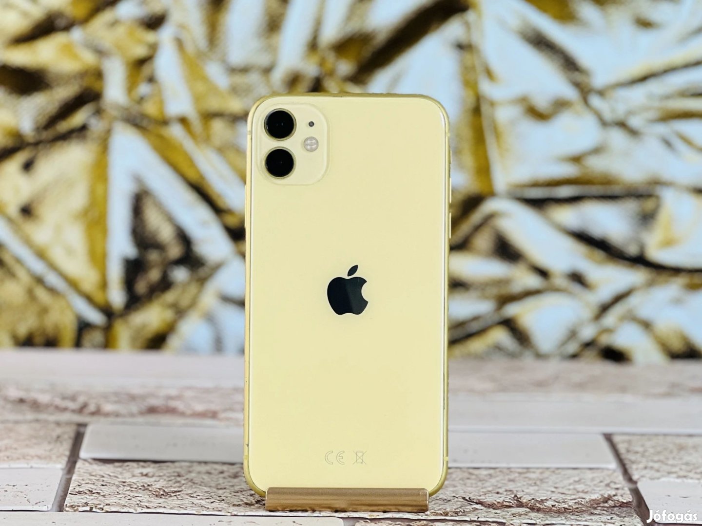 iPhone 11 128 GB Yellow 100% akku, szép állapotú - 12 HÓ GARANCIA