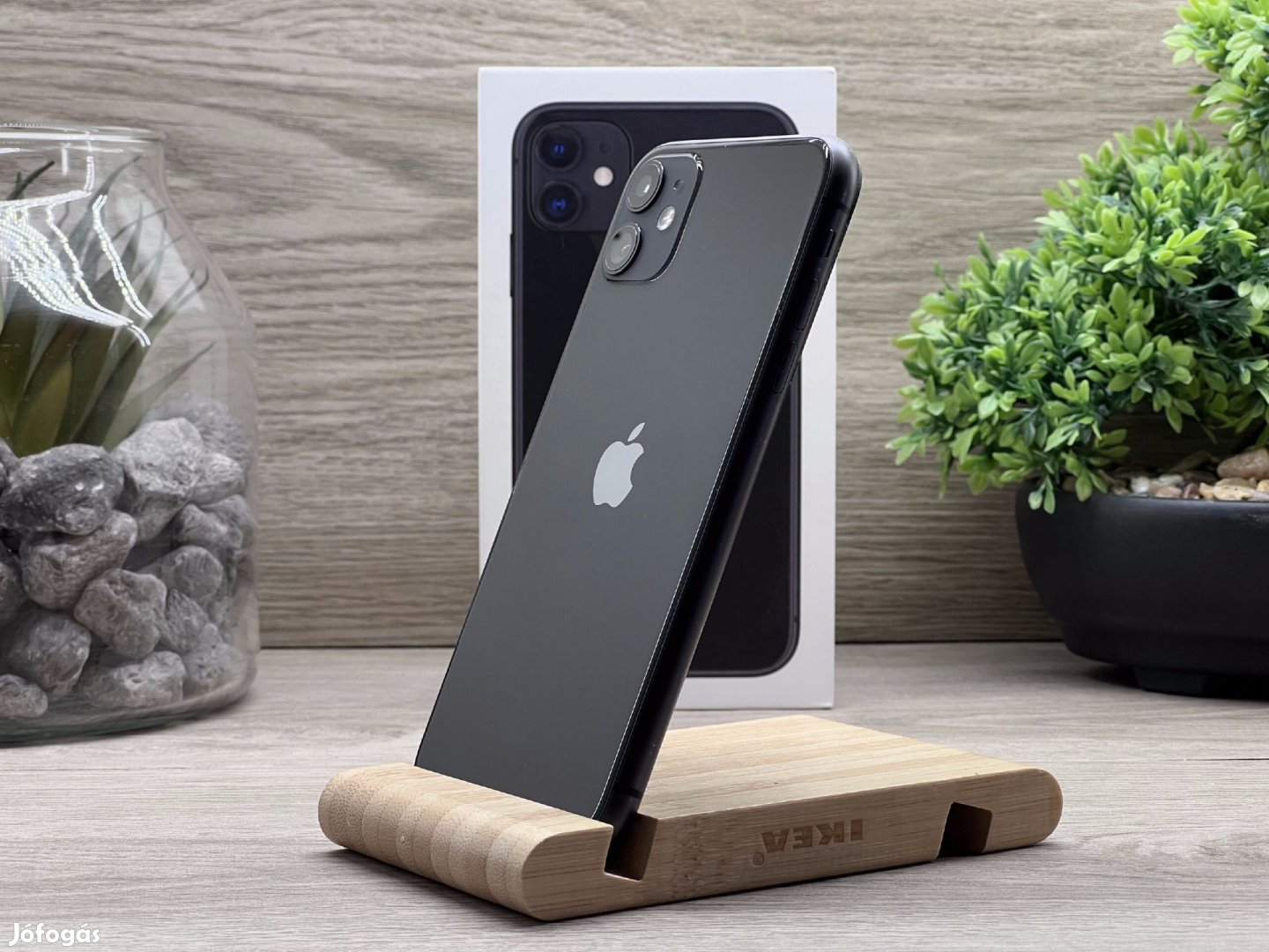 iPhone 11 Black 128GB 2 ÉV Garanciával Számlával Aksi 100%