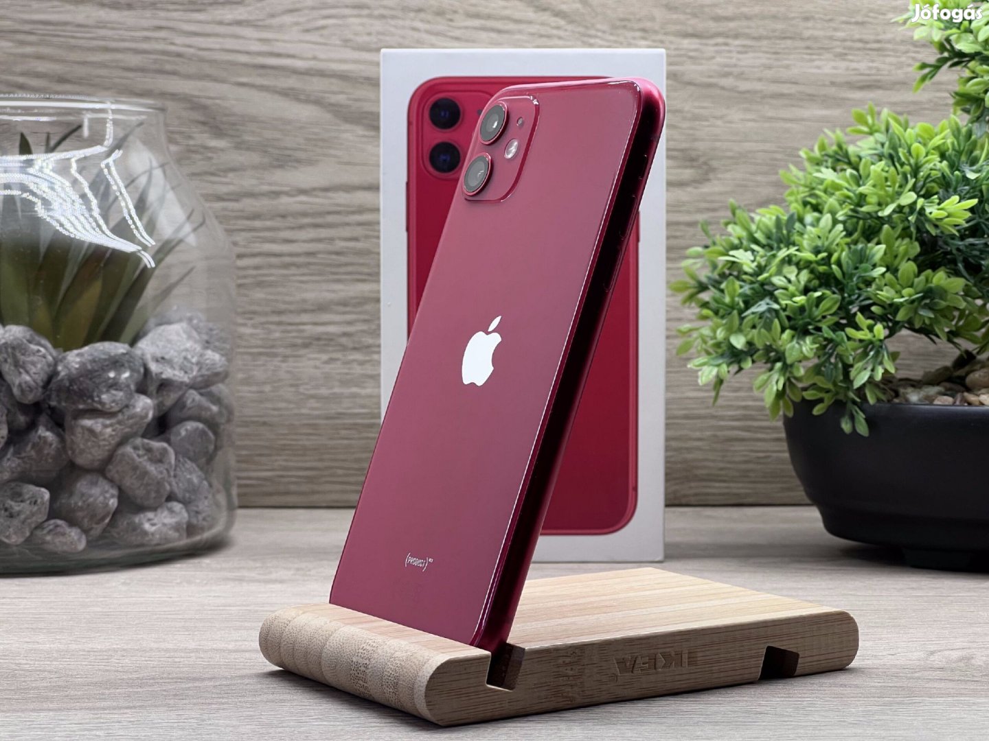 iPhone 11 Red 128GB 2 ÉV Garanciával Számlával Aksi 100%