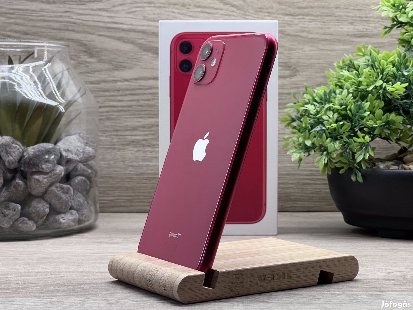 iPhone 11 Red 128GB 2 ÉV Garanciával Számlával Aksi 100%