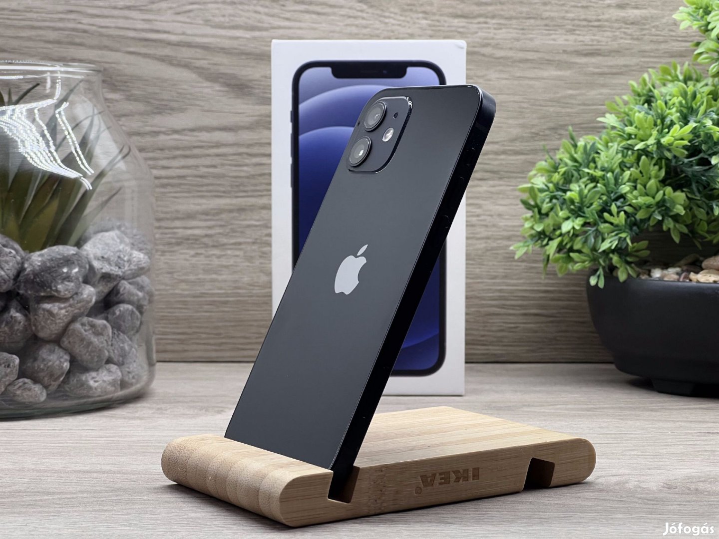 iPhone 12 Black 64GB 2 ÉV Garanciával Számlával Aksi 95%