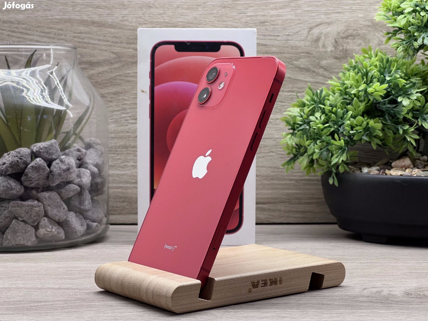 iPhone 12 Red 64GB 1 ÉV Garanciával Számlával 93% Akksi