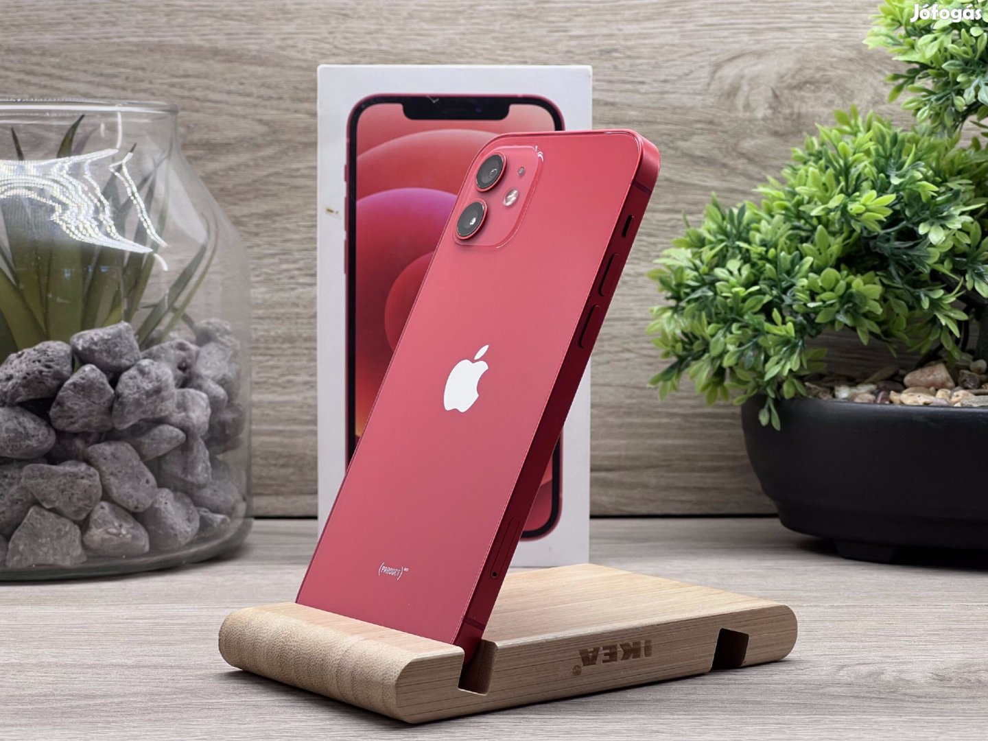 iPhone 12 Red 64GB 2 ÉV Garanciával Számlával 93% Akksi