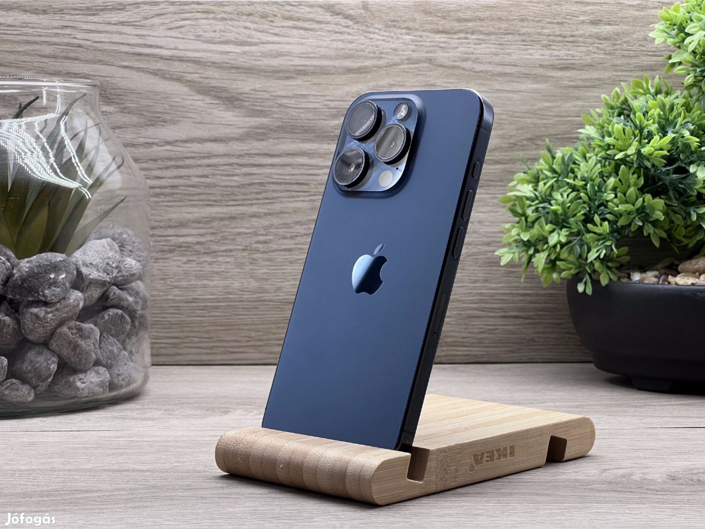 iPhone 15 Pro Blue Titanium 128GB 2 ÉV Garanciával Számlával Aksi