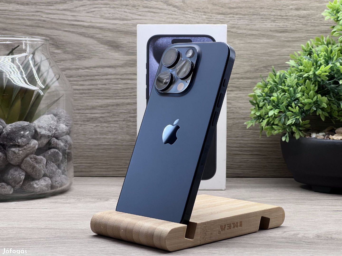 iPhone 15 Pro Blue Titanium 128GB 2 ÉV Garanciával Számlával Aksi