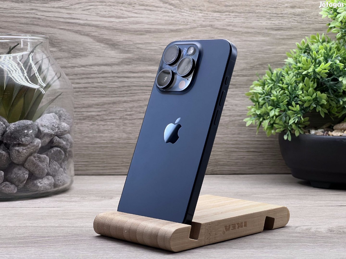 iPhone 15 Pro Blue Titanium 256GB 2 ÉV Garanciával Számlával Aksi