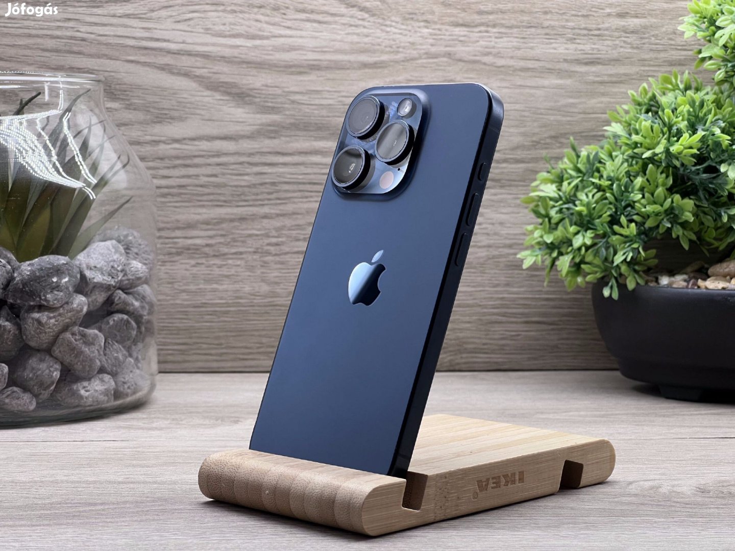 iPhone 15 Pro Blue Titanium 256GB 2 ÉV Garanciával Számlával Aksi