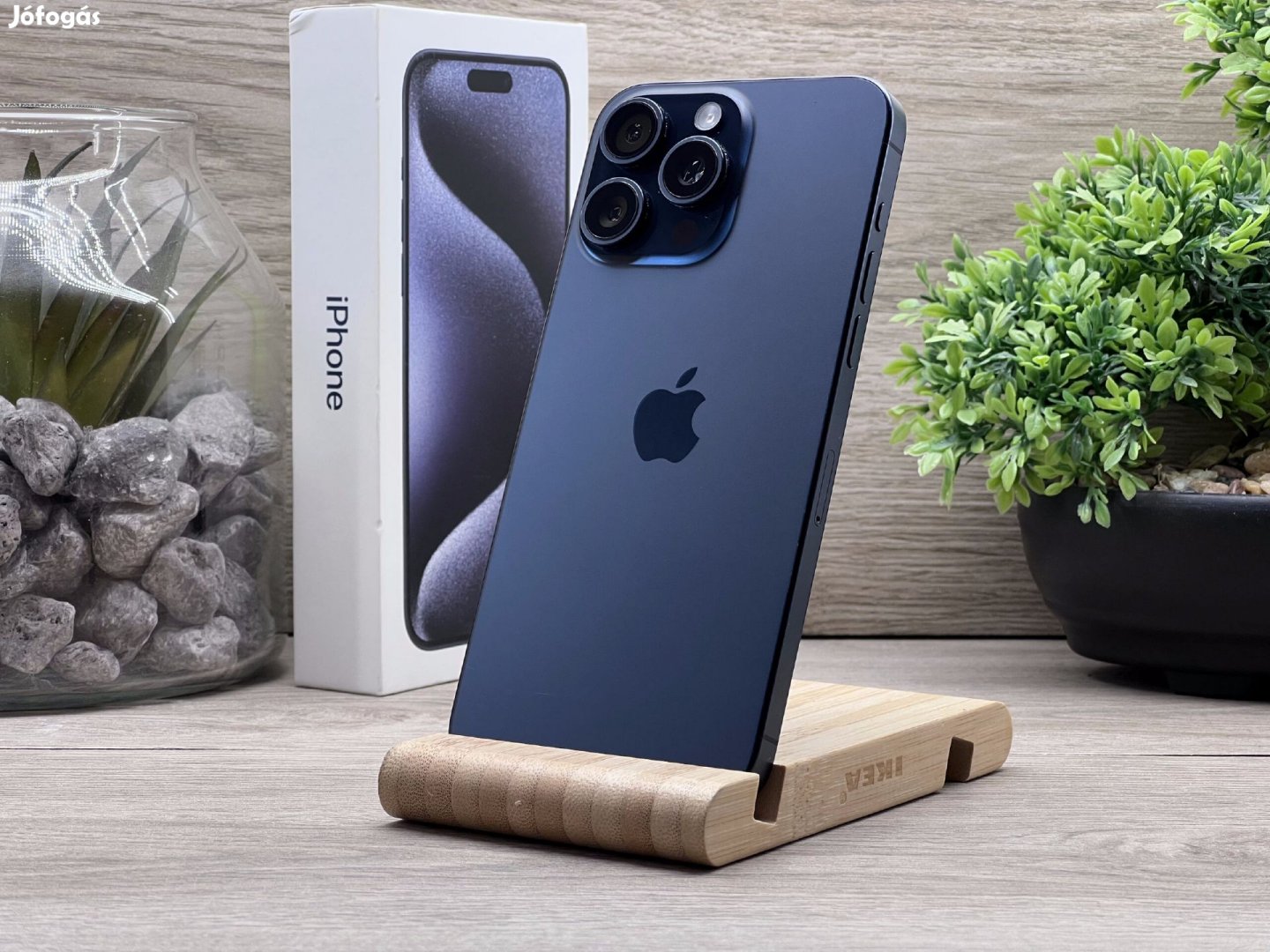 iPhone 15 Pro Max Blue Titanium 256GB 2 ÉV Garanciával Számlával 91%