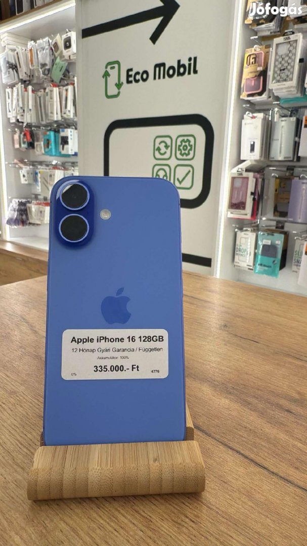 iPhone 16 128GB Kártyafüggetlen 128 GB, 12 hó garancia