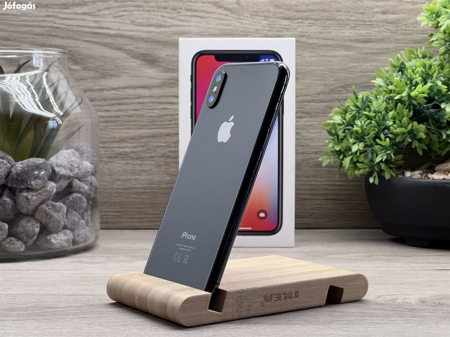 iPhone X Space Gray 64GB 2 ÉV Garanciával Számlával Aksi 100%