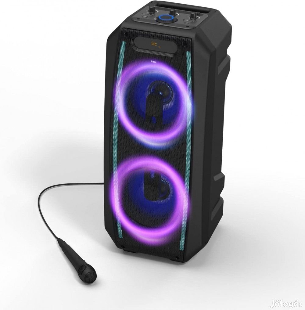 i-box Party Speaker 120W hordozható Bluetooth boombox mikrofonnal, RG