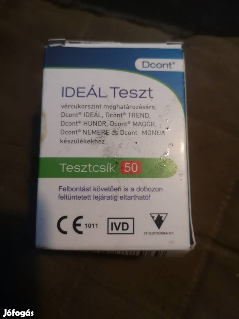 ideal dcont vércukormérő tetsztcsík