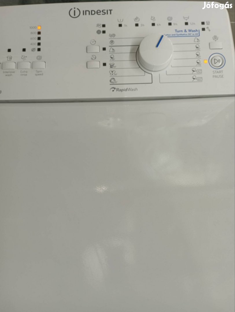 indesit felültöltős mosógép 5kg 1000rpm újszerű állapot