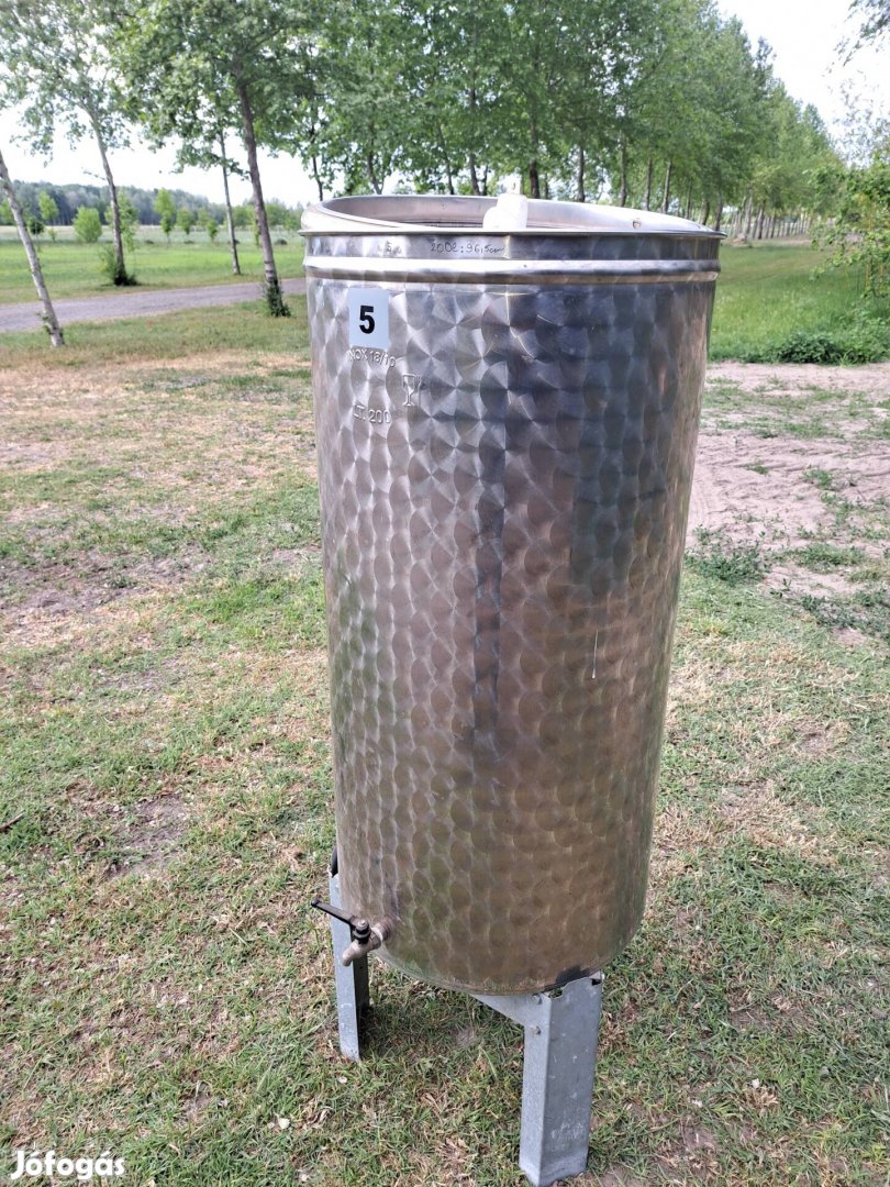 inox 200 l tartály.