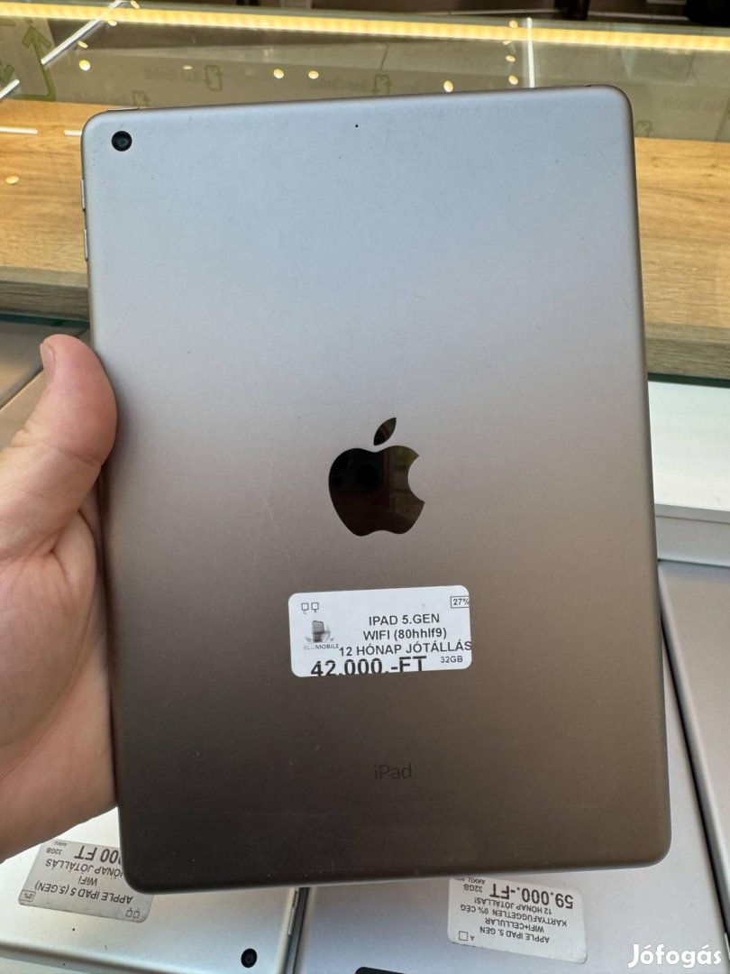 ipad 5 gen wi-fi Kártyafüggetlen 32 GB, 12 hó garancia